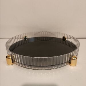 Brand New 360 Degree Rotating Tray Black and Gold